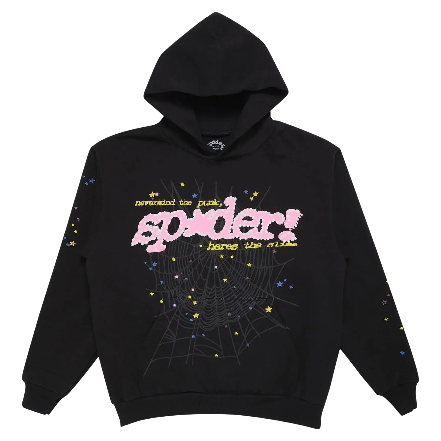 SeekGod Spider design premium heavyweight hoodie front view